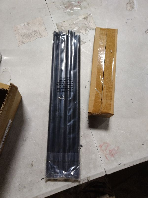 Photo 1 of 2 Pack Industrial Curtain Rods for Windows 28 to 48 Inches, Blackout Wrap Around Curtain Rod, for Indoor and Outdoor, 5/8 Inch Diameter, 33 to 45 Inches, Black