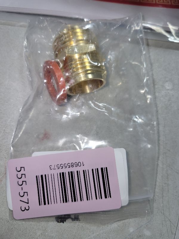 Photo 1 of 2 Pack 3/4 Inch Brass Garden Hose Adapter Male to Male Quick Connector