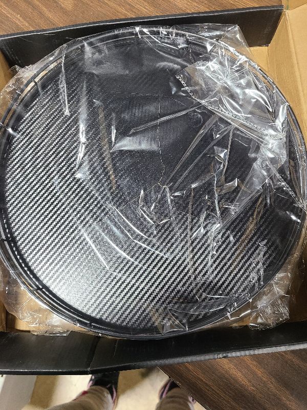 Photo 1 of 13" Lazy Susan Turntable Organizer for Table Top, Round Wooden Lazy Susan for Cabinet Kitchen Decor Centerpieces Coffee Table, Storage Condiments Spices, Bathroom Vanity Tray for Soap, Black