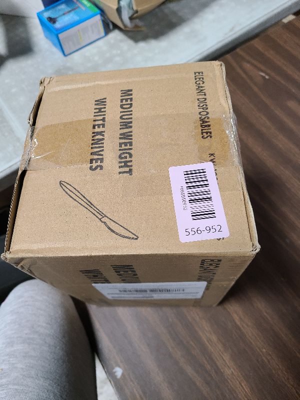 Photo 1 of 1,000 Plastic Disposable Knives Bulk Black Medium Weight Disposable Silverware Plastic Cutlery Knife