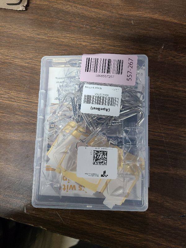 Photo 1 of (ApeBest) Wire Toggle Hooks with Adhesive Strips: 25 Pack Small Clear Damage Free Hanging Hook - Waterproof Sticky Utility Removable Mini Wall Hooks for Key Dorm Kitchen Home Office Christmas Decor