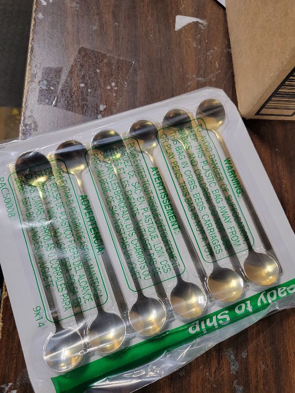 Photo 1 of 12 Pcs Coffee Spoons Set, 6.7" Gold Tea Spoons Long Handle, Gold Small Teaspoons, Stainless Steel Espresso Spoon, Long Spoon for Stirring, Coffee Bar Accessories