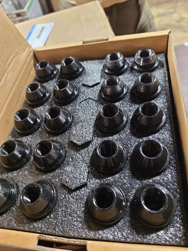 Photo 1 of 14x1.5 OEM Factory Style Large Acorn Seat Wheel Lug Nuts, 20 PCS M14x1.5 Closed End One-Piece Lugnuts for Grand Cherokee/Wrangler/Mustang/Camaro/RAM 1500