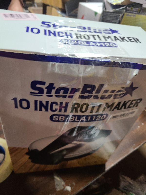 Photo 1 of 10inch Roti Maker by StarBlue with FREE Roti Warmer and Removable Handle - The automatic Stainless Steel Non-Stick Electric machine to make Indian style Chapati, Tortilla, Roti AC 110V 50/60Hz 1200W