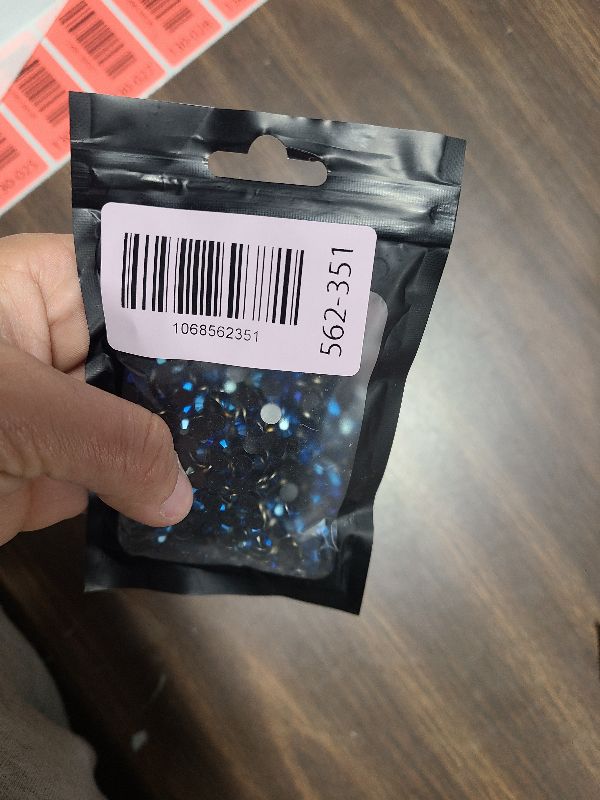 Photo 1 of 1440 Pcs SS20 5mm Flatback Rhinestones for Nails Art Crafts Glitter Round Shine Gems AB Crystals DIY Clothes Shoes ?Black-Bottom Ink-Blue AB?
