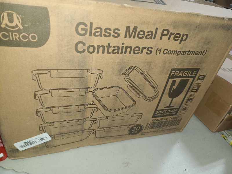 Photo 1 of [8-Pack,30 oz]Glass Meal Prep Containers,Glass Food Storage Containers,Airtight lunch Containers with Lids, Microwave, Oven, Freezer and Dishwasher