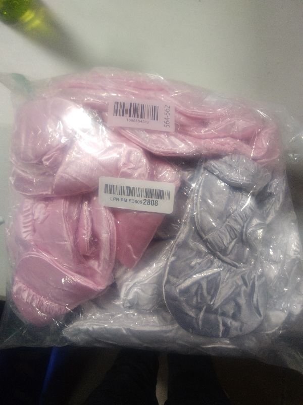 Photo 1 of 100 Pieces Silk Sleep Mask Eye Coverings for Sleeping Smooth Soft Eye Covers Mask with Elastic Strap for Sleeping Blocking Lights Travel Relax