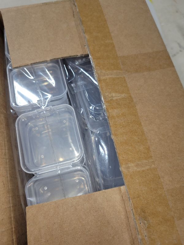 Photo 1 of 120 Pack Bead Organizer 3 Sizes Clear Plastic Storage Containers Boxes with Hinged Lids Stackable & Portable for Jewelry Making, Bracelet DIY, Crafts, Nail Art & Diamond Storage