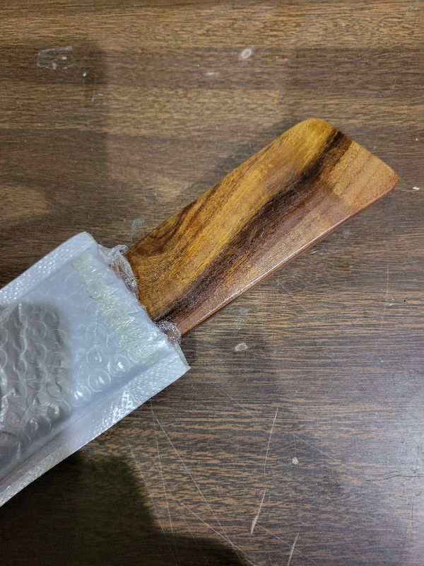 Photo 1 of 12 Inch Teak Wood Spatula for Cooking Non Toxic Kitchen Utensil Scraper Spurtle Kitchen Tools Flat Wooden Egg Flipper Spatulas Turner Cooking Spoon Bamboo Spatula Turner Cast Iron Sourdough Stirrer