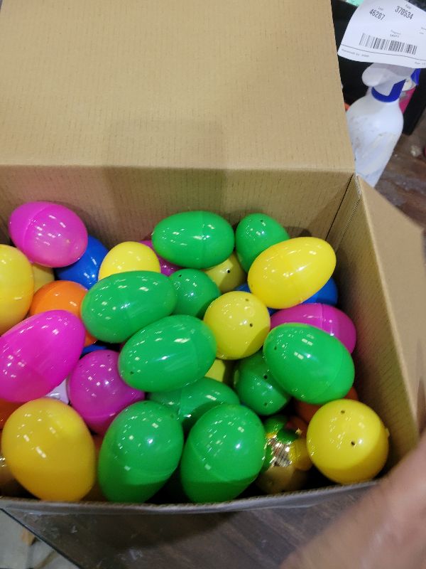 Photo 1 of 100 Pack Prefilled Easter Eggs with Assorted Toys Inside 6 Surprise Golden Eggs, 100 Plastic Easter Eggs Fillers with Fidget Toys Easter Basket Stuffers Fillers Egg Hunt Party Favors for Kids Boy Girl