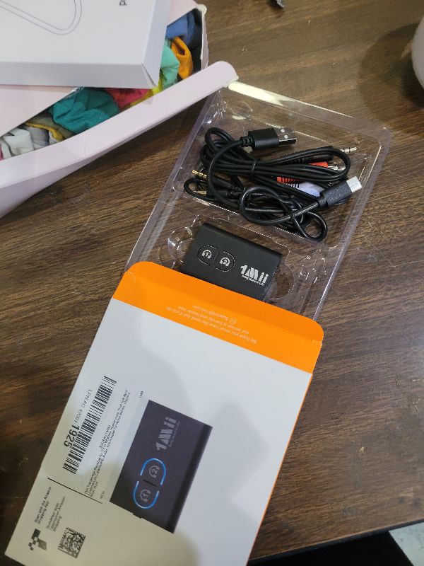 Photo 1 of 1Mii Bluetooth 5.3 Transmitter Receiver for TV to Wireless Headphones, Dual Link aptX Adaptive/Low Latency/HD Audio, Aux Bluetooth Audio Receiver Adapter for Home Stereo, Airplane, Boat, Gym