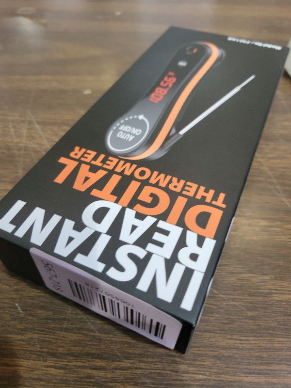 Photo 1 of 0.5 Seconds Instant Read Digital Meat Thermometer, ±0.5°F Accuracy, 180°Rotating Display, IP67 Waterproof Non-Slip Handle, Lift to Wake and Auto Off, Food Thermometer for Precise Cooking