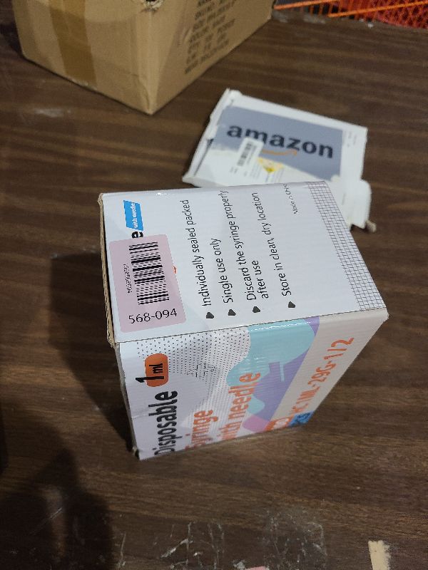 Photo 1 of 1ml/cc 29G 1/2 Inch Syringes, U-100 Scientific Lab Syringe, Individual Wrapped, 100 Pack