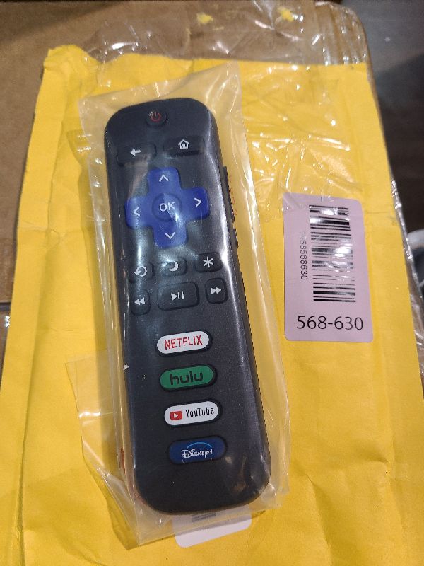 Photo 1 of (1) Replacement for Roku TV Remote Control, Compatible with TCL Roku/Hisense Roku/Onn Roku/Roku Built-in Smart TVs. (Not Compatible with Roku Sticks or Box). 1 Year Warranty.