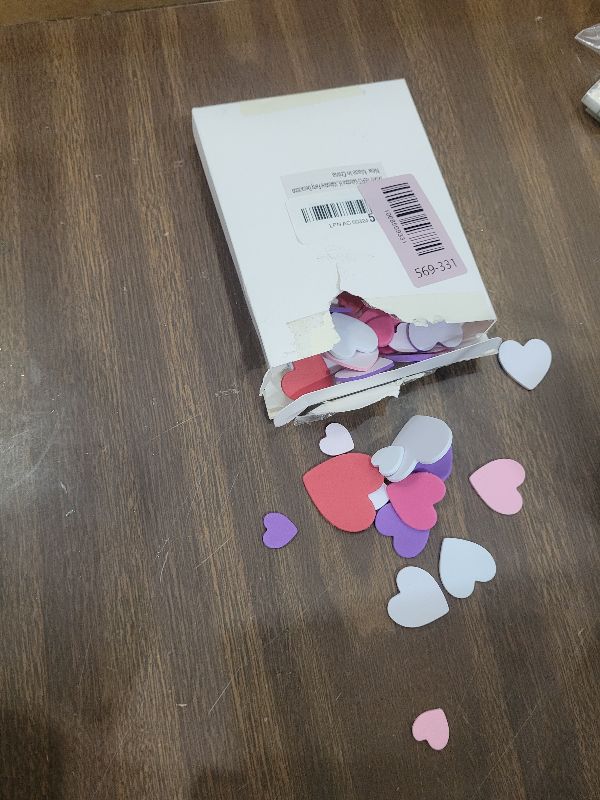 Photo 1 of 100 PCS Valentines Stickers, Self-Adhesive Matte Valentines Decor, 5 Colors 3 Sizes Foam Hearts Stickers Valentine Crafts, DIY Decor for Cards Envelopes Heart Themed Valentine Craft Supplies