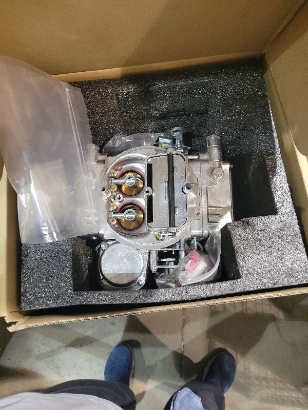 Photo 1 of 0-1850S 4 Barrel Carburetor for Holley 600 CFM 4160 Model 4 Barrel Carburetor Manual Choke Vacuum Secondary Replacement