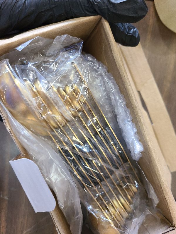 Photo 1 of 16-Piece Stainless Steel Measuring Cups and Spoons Set, Strong Magnetic Nesting Design 7 Cups 8 Spoons with Leveler, Double Measurement Markings for Dry & Liquid Ingredients, Gold