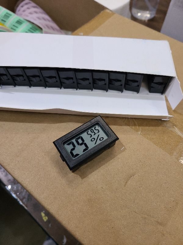 Photo 1 of 12 Pack Pgzsy Mini Small Digital Electronic Temperature Humidity Meters Gauge Indoor Thermometer Hygrometer LCD Display Fahrenheit (?) for Humidors, Greenhouse, Garden
