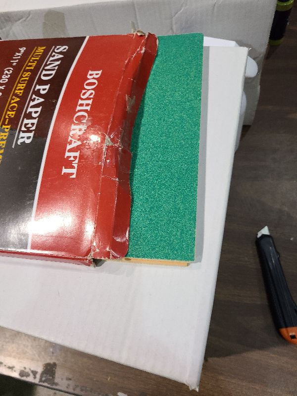 Photo 1 of 25 PCS Sandpaper, Sandpaper Assortment for Wood Metal Furniture Hand Sander Sand Paper 80/120/150/220/320 Grit Sandpaper Sheets Cut for Use 9" x 11"