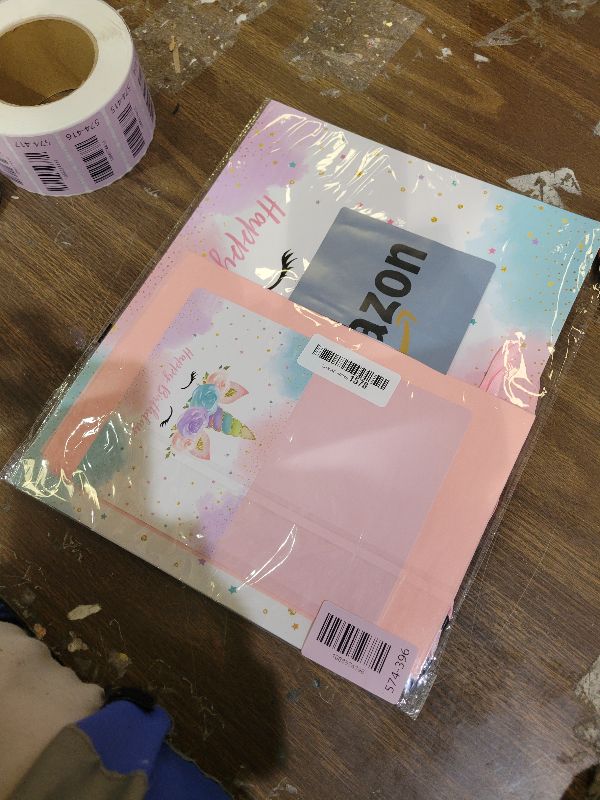 Photo 1 of 16.5" Large Unicorn Birthday Gift Bag with Card and Tissue Paper for Baby Girls and Kids Birthday (16.5 inch Pink)