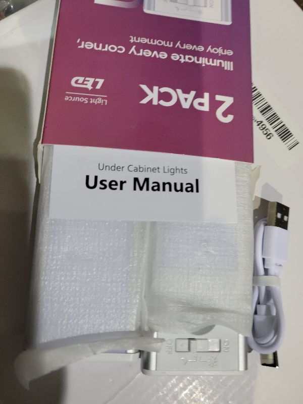 Photo 1 of 13inch Under Cabinet Lighting, 3200mAh Rechargeable Motion Sensor Light Indoor, LED Battery Operated Cabinet Lights, Dimmable Closet Light, Wireless Under Counter Lights for Kitchen (2pack)