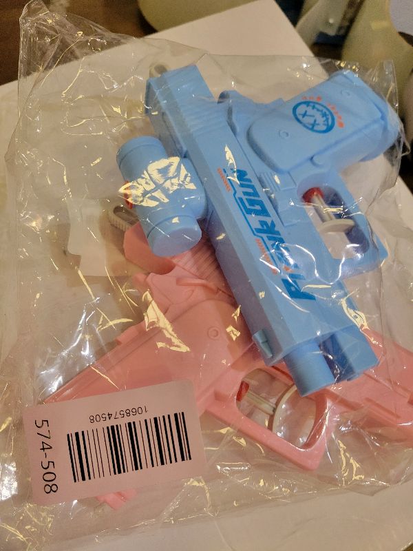 Photo 1 of 2 Pcs Prank Water Gun,Prank Two-Way Water Gun, Prank Squirt Gun,Reverse Water Guns for Parties & Summer Fun Hilarious Novelty Toy,Swimming Pool Beach Sand Water Fighting Activities Ideas Gift Toys