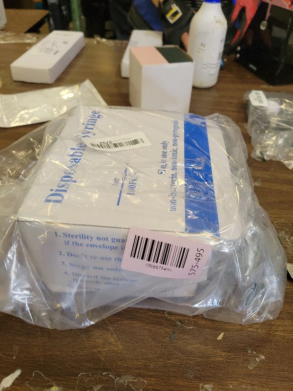 Photo 1 of 100 Pack 1ml Luer Lock Syringe for Liquid,with Luer Lock 25Ga Needle 1 Inch for Scientific Labs, Glue Application, Measuring