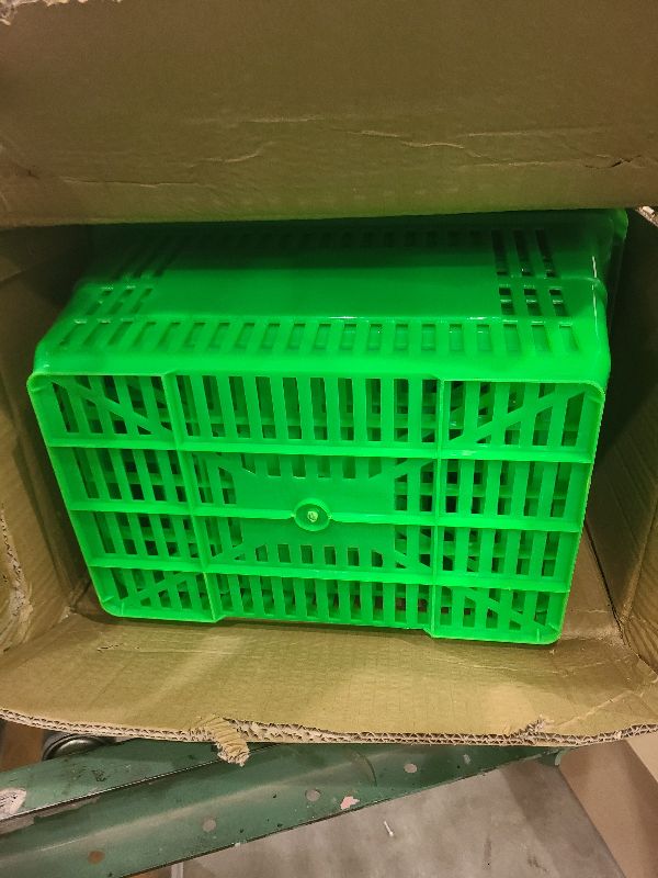 Photo 1 of 12PCS Green Plastic Shopping Baskets with Handles, Portable Retail Baskets Grocery Basket with Handles, Hand Shopping Basket Set for Stores, Supermarket, Retail, Groceries Carrying