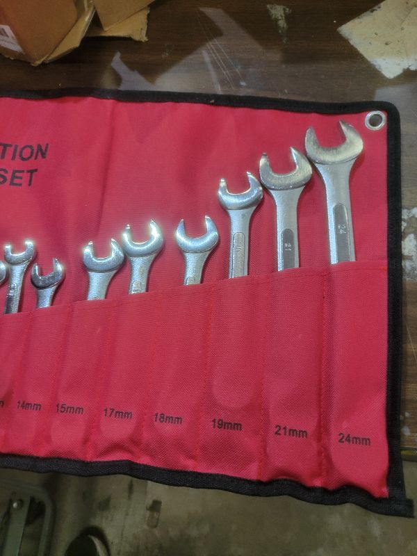 Photo 1 of 24-Piece All-Purpose Master Combination Wrench Set with Roll-up Pouch | SAE 1/4” to 1”, Metric 8mm to 24mm | Perfect for General Household, Garage, Auto Repairs, Car, Truck, Boat, and Travel Emergency