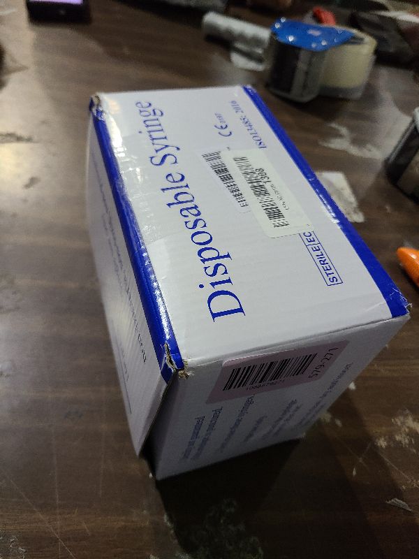 Photo 1 of 1ml/cc Syringe with 30 Gauge 1/2 Inch 13mm Needle Lab Disposable Sample Syringes, 100 Pack