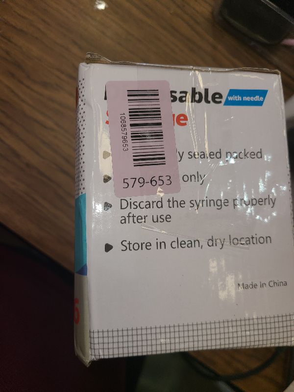 Photo 1 of 0.5ML Syringe, Lab Supplies Syringes 31G 5/16 Inch, Individually Wrapped, Pack of 100