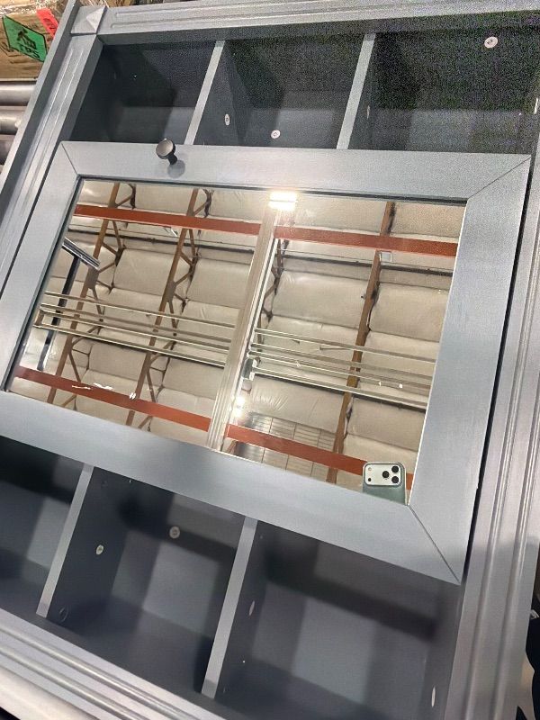 Photo 1 of ***STOCK PHOTO FOR REFERENCE ONLY***36 Inch Wall Mounted Medicine Cabinet, Bathroom Storage Cabinet with Mirror Door and 6 Adjustable Open Shelf, Mirror Cabinet for Bathroom