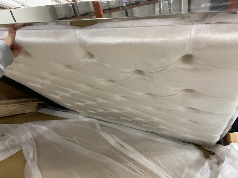 Photo 1 of **ONLY THE HEADBOARD**Meridian Furniture Lexi Collection Modern Contemporary Velvet Upholstered Bed with Deep Tufting