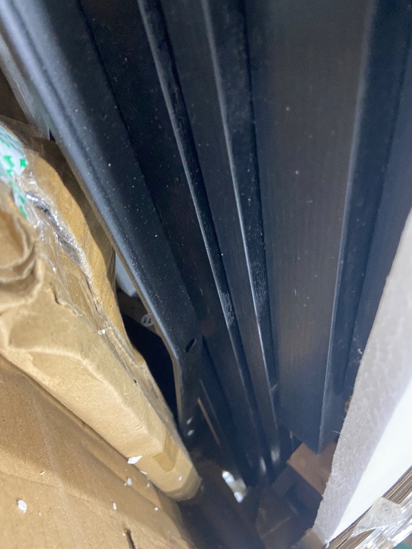 Photo 1 of **PARTIAL SET**
59'' Fireplace TV Stand with 3D Flame Electric Fireplace Heater, 34'' Tall Farmhouse TV Stand for 65 Inch TV, Entertainment Center TV Console with 2 Drawers, Sliding Barn Door for Living Room (Black)