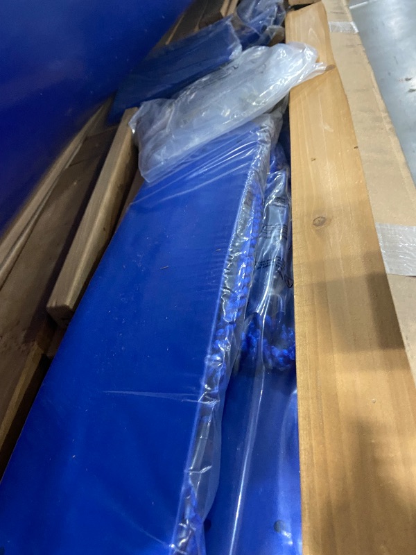 Photo 1 of ***BOX 1 OF 2, MISSING BOX 2*** Backyard Discovery Bay Pointe Cedar Wood Swing Set with Wave Slide, Play Deck, Rock Wall Ladder, Belt Swings, Chalkboard, Canopy Roof, Outdoor Playset