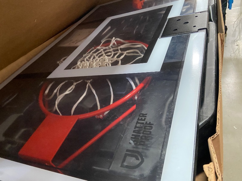 Photo 1 of (sold for parts)Lifetime 54-Inch Shatterproof Portable Basketball Hoop with Power Lift Adjustment & slam-It Pro Rim - Model 90600-Outdoor Play