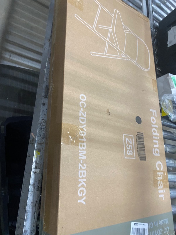 Photo 1 of ***PARTIAL SET - PRICE ADJUSTED***
DUMOS 6 Pack Folding Chairs with Padded Cushion and Back - Fabric Stackable Portable Dining Chiars Set, for Home and Office, Conference, Wedding, Party, Patio, Garden, for Indoor Outdoor, Black Grey