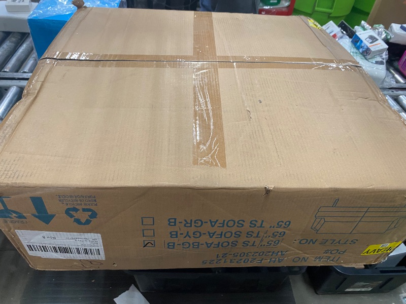 Photo 1 of ***BOX B, NOT COMPLETE*** BFD Small Loveseat Sofa Couch, 65" Mid Century Modern Love Seat Couches for Living Room, Extra Deep 2-Seat Small Sofa Furniture for Small Spaces Apartment, Dorm, Office, Beige