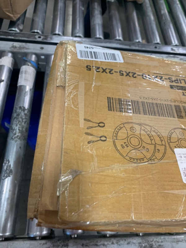 Photo 1 of *** PARTIAL SET - SEE NOTES - MISSING LARGER PARTS **** Fitvids 2 Inch Olympic Barbell Weight Plates and Bar Set, 7 FT Barbell Bar and 255 LB(2.5-45 LB) Barbell Weight Set for Home Gym Strength Training, Rubber Coat Design 111