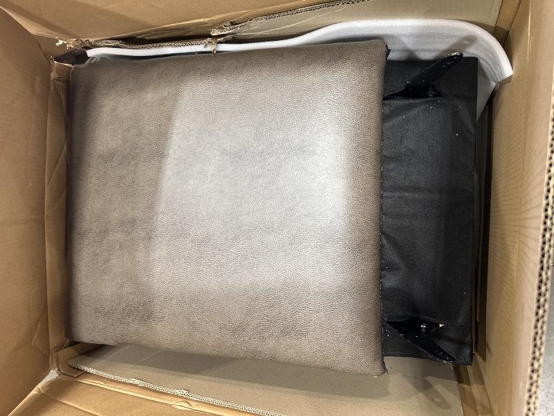 Photo 1 of *** PARTIAL SET *** COLAMY Oversized Leather Recliner Chair, 360°Swivel Rocking Manual Recliner with Thick Cushioned Padding Backrest and Wide Seat - Light brown