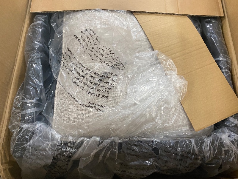 Photo 1 of ***NOT  COMPLETE** 3 Pieses Mid-Century Modern Sofa Sets Linen Fabric Tufted Back Include 3 Seaters Couch, Loveseat and Armchair with Rivets Rivets for Home Apartment Office Living Room Furniture Sets