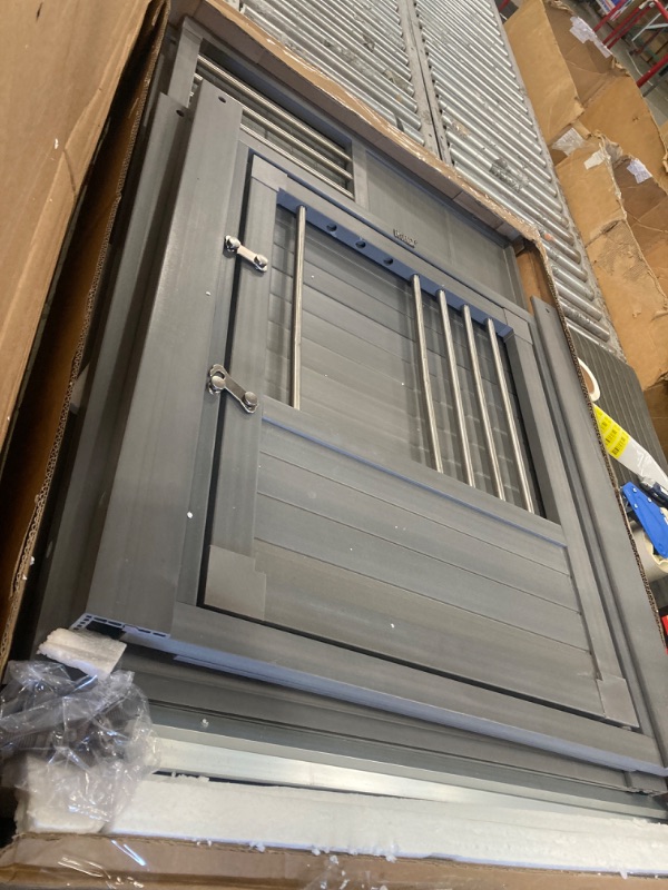 Photo 1 of **FOR PARTS ONLY*** New Age Pet ECOFLEX InnPlace Dog Crate & End Table, Indoor Furniture Style Pet Kennel for Small, Medium, Large & XL Dogs, Durable Composite, Grey, X-Large