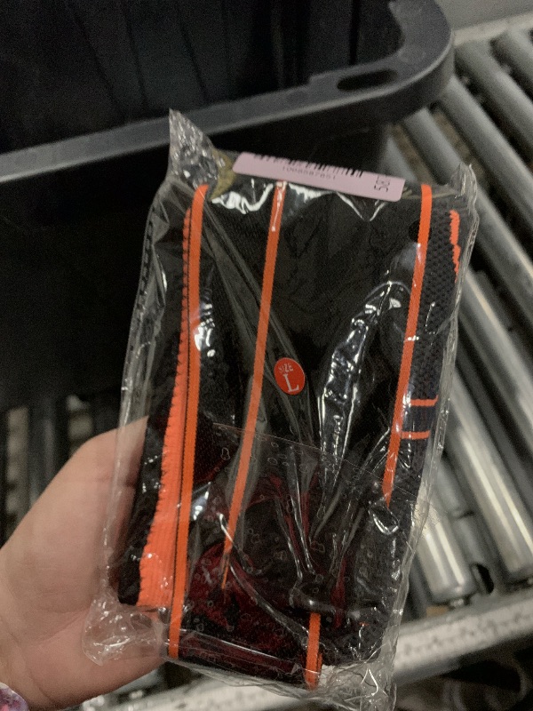 Photo 1 of 1 pack Knee Wraps for Pain Relief, Knee Wrap Knee Compression Sleeve Knee Sleeves for Men Women Compression Knee Brace, Knee Band for Knee Pain Relief, Knee Brace for Arthritis Pain and Support (Orange, Large)