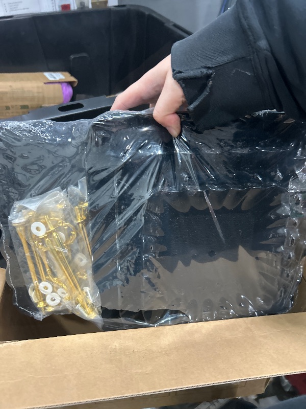 Photo 1 of 10 Pack Dessert Table Display Set - 4 x Three-Tier Square Cupcake Stands and 6 x Serving Trays, Elegant Tableware for Cakes, Cupcakes, Pastries, and Snacks, Perfect for Parties (Black)