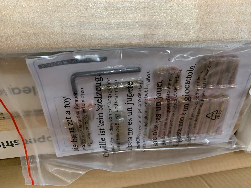 Photo 1 of ***MISSING HARDWARE****Mellow Naturalista Classic - 12 Inch Solid Wood Platform Bed with Wooden Slats, No Box Spring Needed, Easy Assembly, Queen, Pine