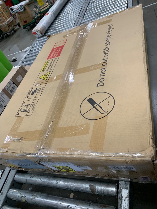 Photo 1 of  Vanity Desk Set With Led Lighted Mirror & Power Outlet, Makeup Table Top with 3 Open Bookcases, 3 Cubbies, 2 Drawers, Dresser Table for Bedroom, Checkroom