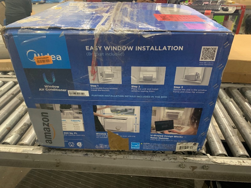 Photo 1 of *** For parts only not functional *** Midea 12,000 BTU U Shaped Smart Inverter Window Air Conditioner - Cools 550 Sq Ft, Ultra Quiet with Open Window Flexibility - Alexa/Google Assistant Compatible - 35% Energy Savings, Remote (Updated)