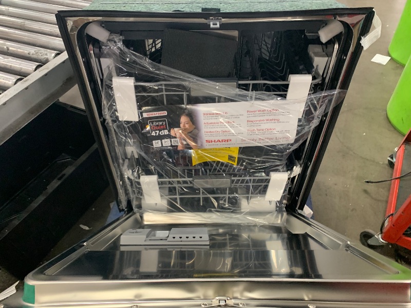 Photo 1 of (SEE ALL PHOTOS) ***PARTS ONLY***Sharp SDW6726MS 24-inch Stainless Steel Dishwasher, 47 dB Library Quiet, Third Rack, Power Wash Sprayer, 12 Place Settings,