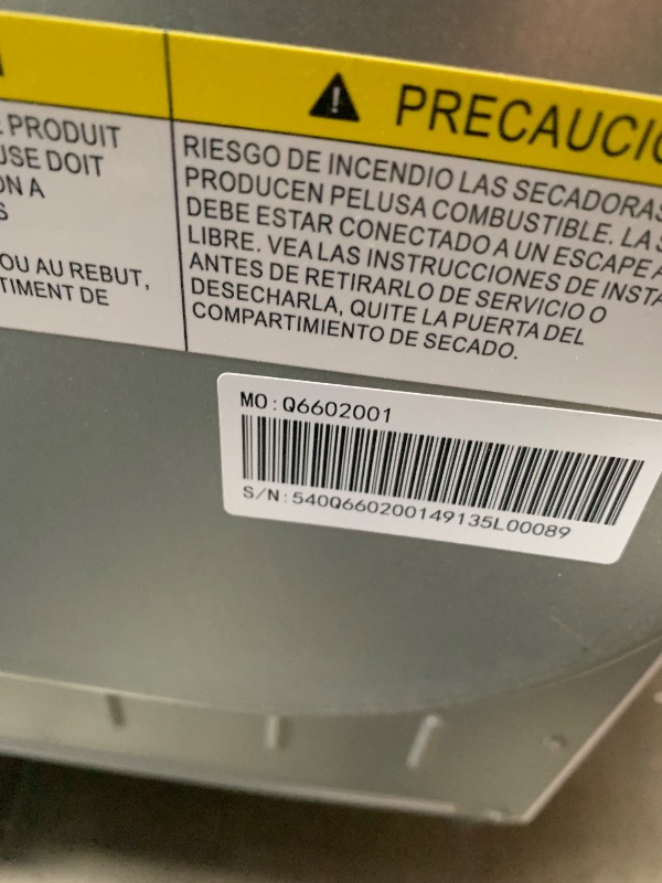 Photo 1 of ***********MAJOR DAMAGE, FOR SPARE PARTS ONLY****************
Kenmore 7.0 cu. ft. Front Load Electric Dryer - with Guard to Reduce Wrinkles & Static - Smart Sensor Drying - LED - White