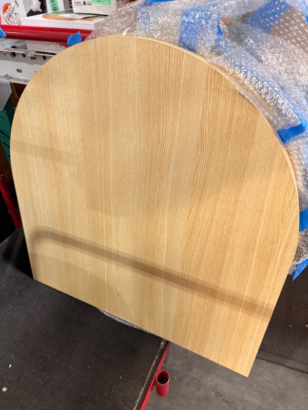 Photo 1 of ******MISSING TABLE LEGS******Ball & Cast 59.06"-90.55" Extendable Dining Table for 4-6,Modern Kitchen Oval Dinner Table with Removable Leaves Space Saving,Dining Room Table with Wood Strip Base for Kitchen Living Room,Oak